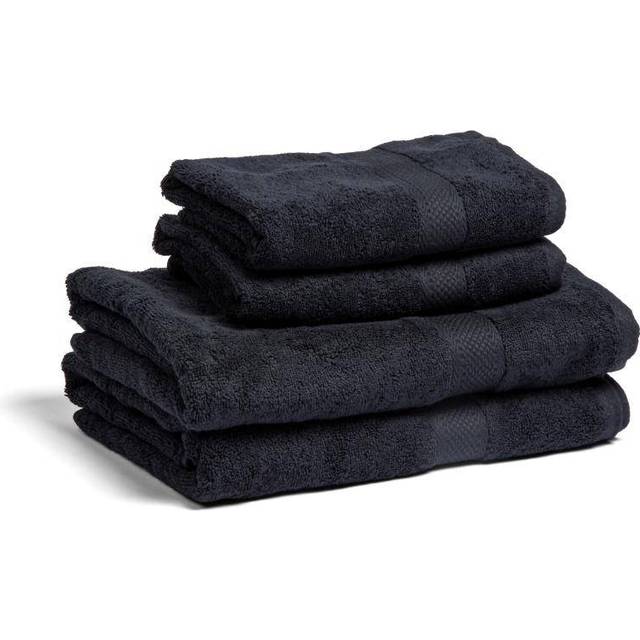 Frottéhandduk Fairtrade Svart 30x50