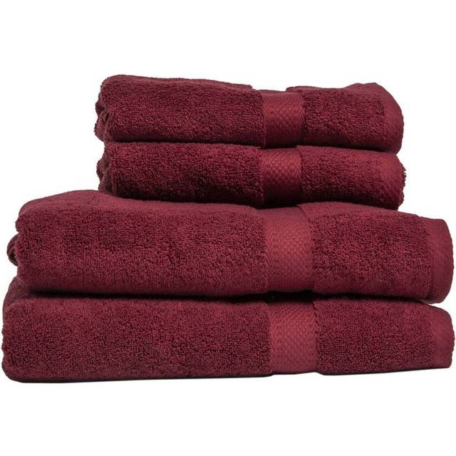 Frottéhandduk Fairtrade Vinröd 30x50