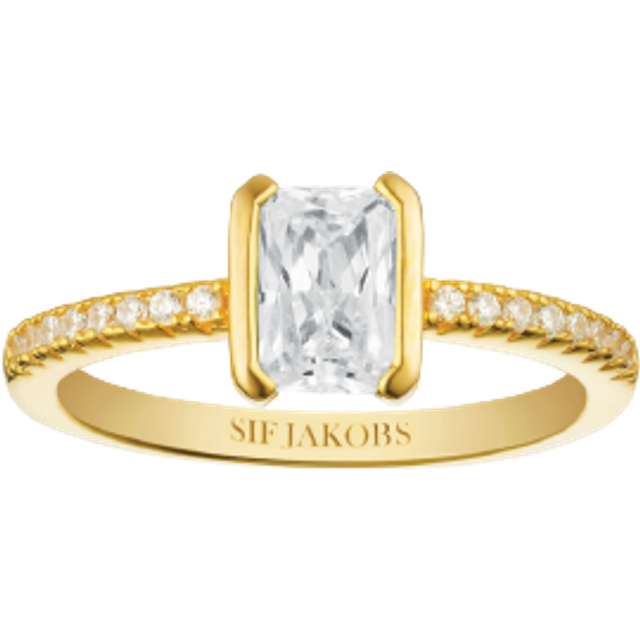 Sif Jakobs Roccanova Piccolo forgyldt ring med hvide cubic zirkonia