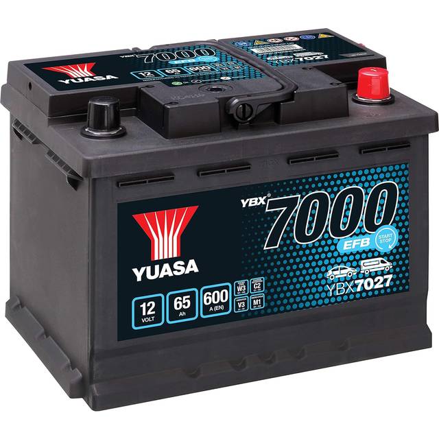 Yuasa YBX7027 12V 65Ah 600CCA EFB underhållsfri start stopp bilbatteri