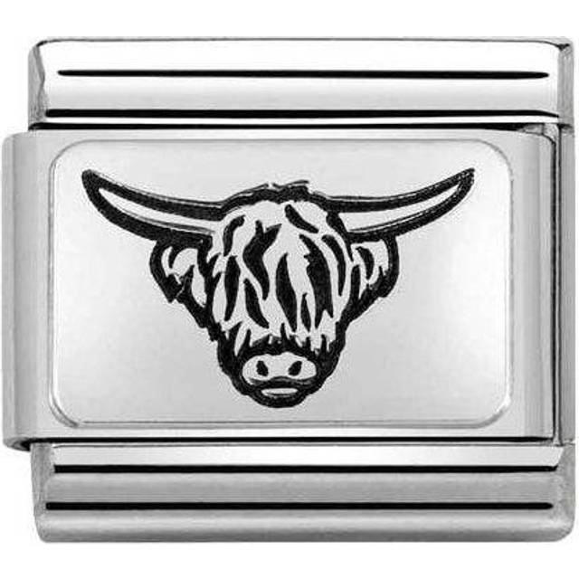 Nomination Classic Silver Highland Cattle Animal Charms
