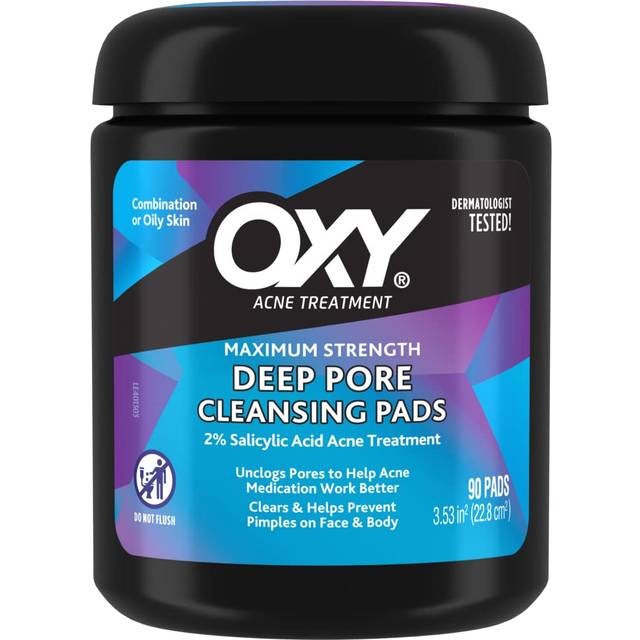 OXY Maximum Cleansing Acne Treatment Pads, 90 Ct