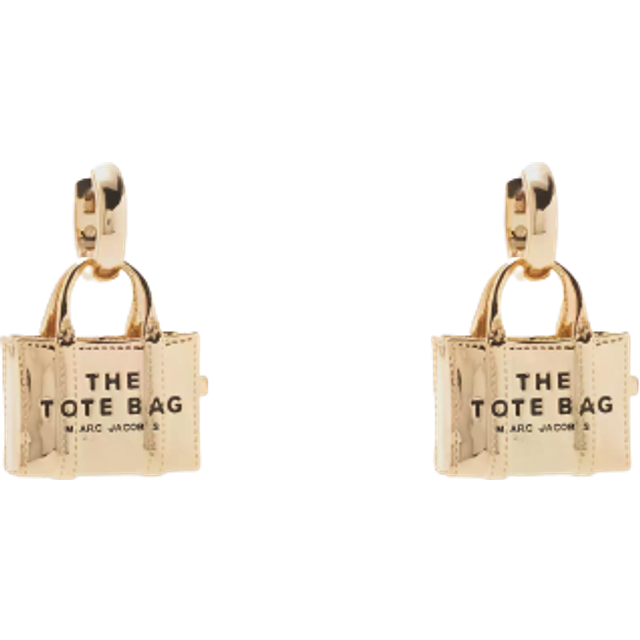 MARC JACOBS Marc Jacobs The Tote Bag Earrings in Light Antique Gold