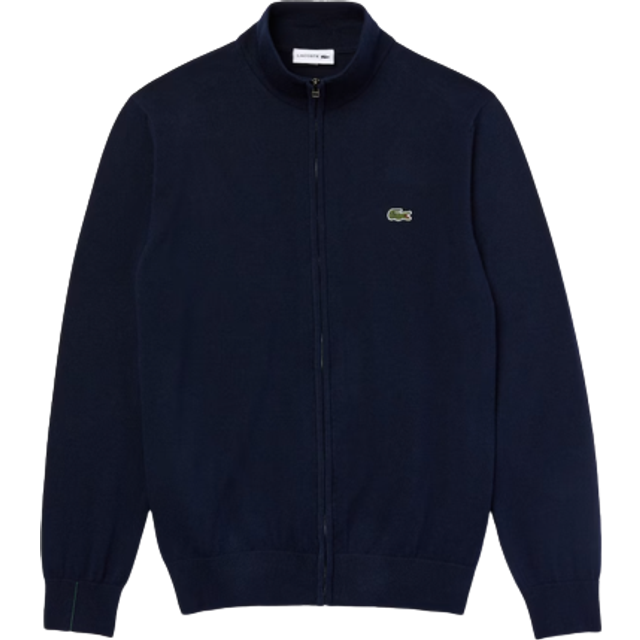 Lacoste, Cardigans, male, Blue, S, Zip Cotton Pullover Stylish Design