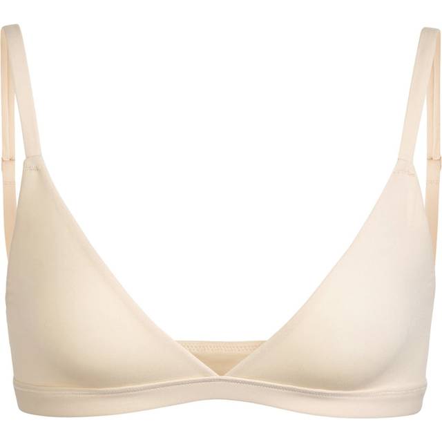 Skims Womens Sand Fits Everybody Triangle Stretch-jersey Bralette L - SAND