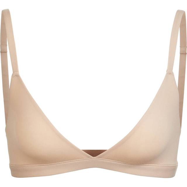 Fits Everybody triangle stretch-jersey bralette - BEIGE