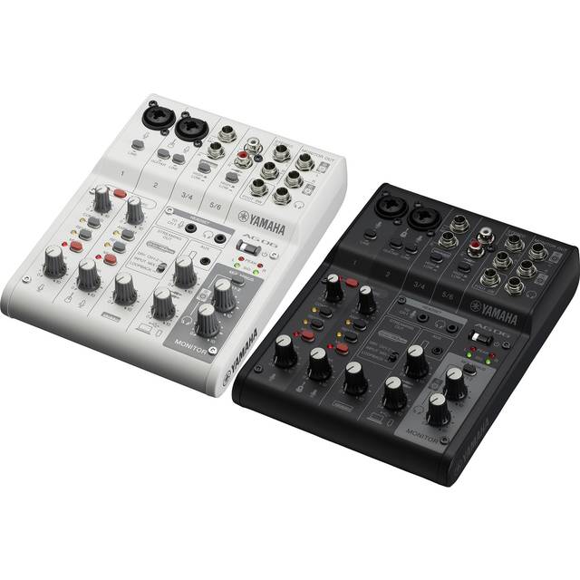Yamaha AG06 MK2 BK Mixer mit internem USB 2.0 Audiointerface Farbe: schwarz