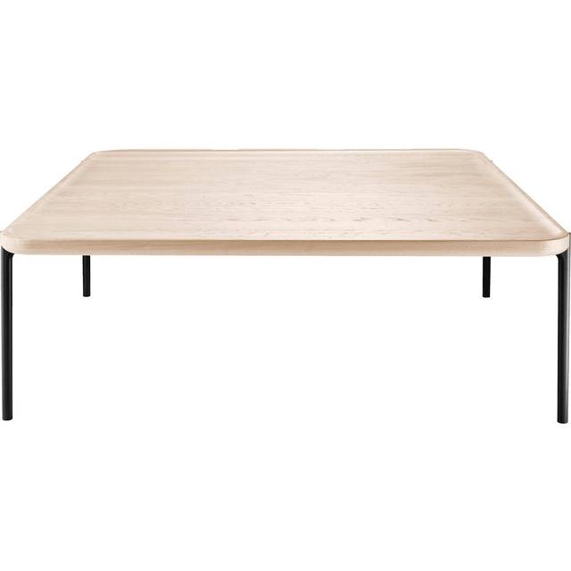 Eva Solo - Savoye Lounge Table 100x100cm - eiche weiß/geölt/LxBxH 100x100x35cm/Gestell Aluminium schwarz pulverbeschichtet - white oak (35.0 x 100.0 x 100.0cm)