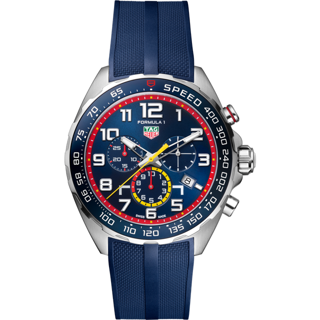 TAG HEUER Formula 1 43MM X Red Bull Racing Rubber Men's Watch CAZ101AL.FT8052 - Blue - 43 mm