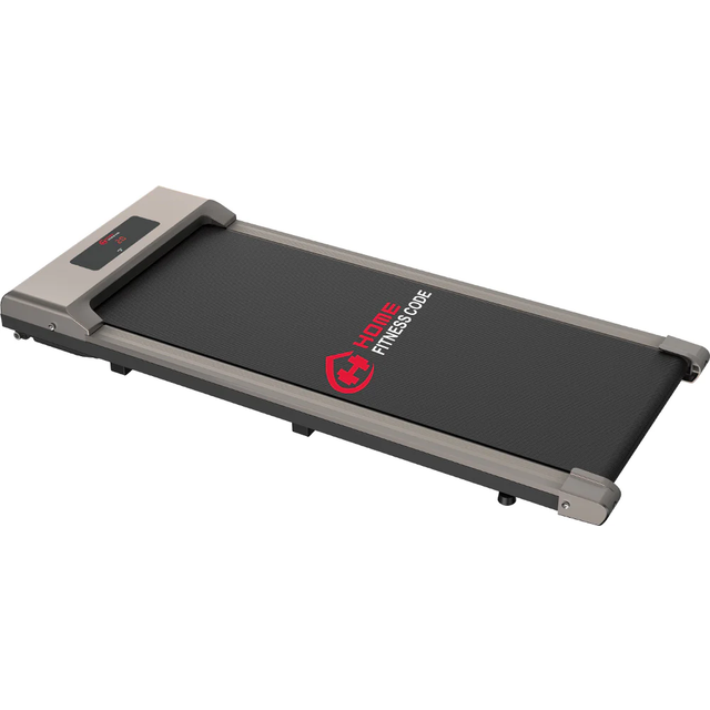 Space Saving Motorised Treadmill Walking Running Machine with LCD Display Grey