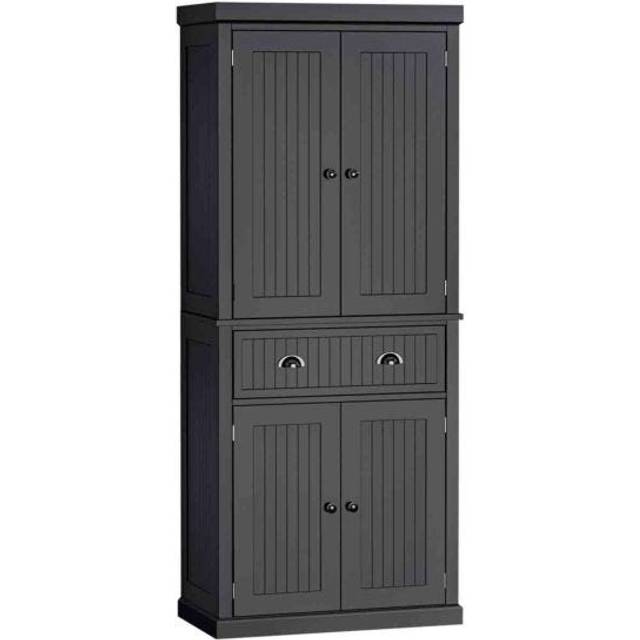 HOMCOM Modern Velvet Touch Bar Stool - Grey