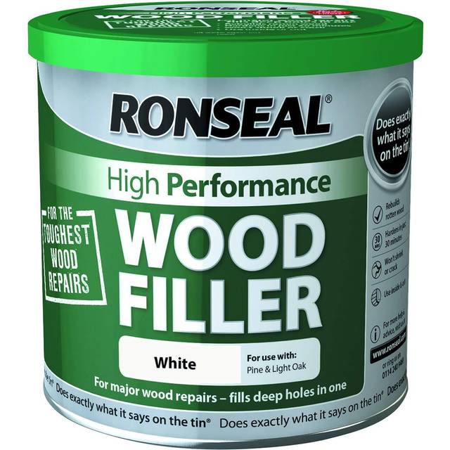 Ronseal High Performance Wood Filler 550g in White Resin