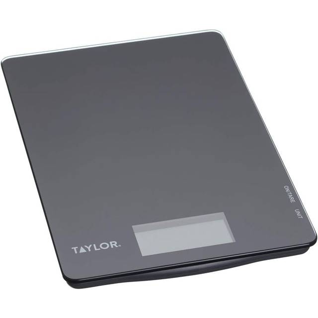 Taylor Dual Accurate Black Glass Digital Kitchen Scale,16cm