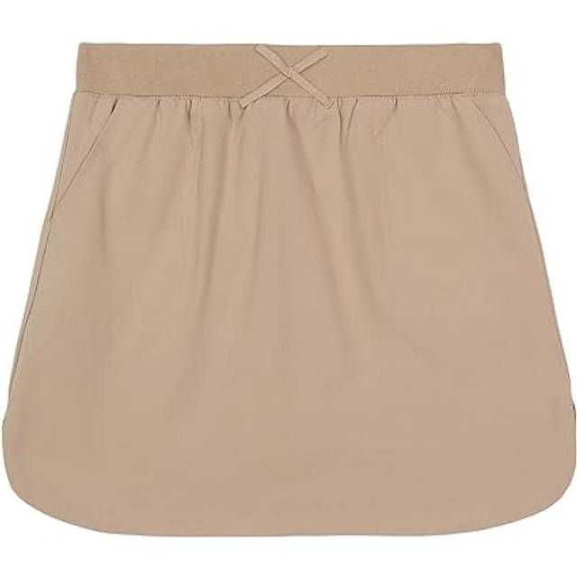 Nautica Girls' Little School Uniform Performance Scooter Skirt with Undershorts  Pull-on  Knit Waistband & Functional Pockets  Khaki  6X