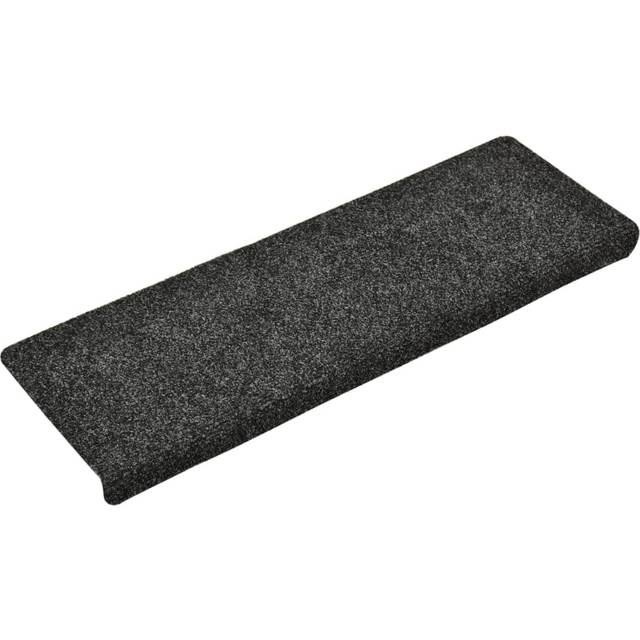 vidaXL Stair Mats Self-adhesive 15 pcs 65x21x4 cm Grey Rectangular Edge