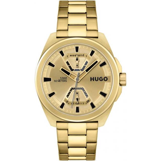 HUGO #EXPOSE Men's Gold Tone Bracelet Watch