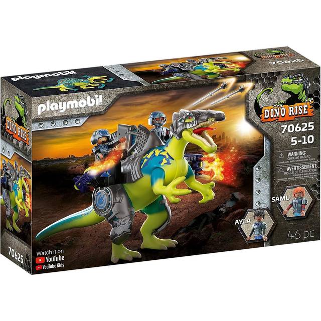 Playmobil 70625 Dinos Spinosaurus: Double Defense Power Playset 46 PCs