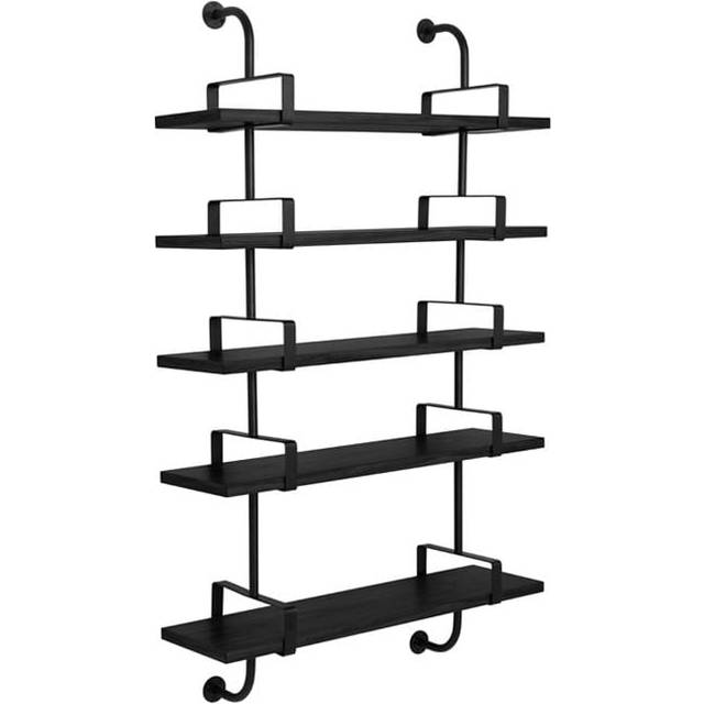 GUBI Demon vägghylla 5 plan black stained ash, 95 cm - Svart