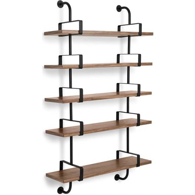 GUBI Demon wall shelf 5 plan Walnut, 95 cm
