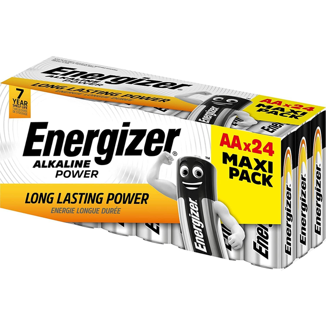Energizer Battery Alkaline Power AA LR6 2700 mAh Alkaline 1.5 V 24 24 Pieces