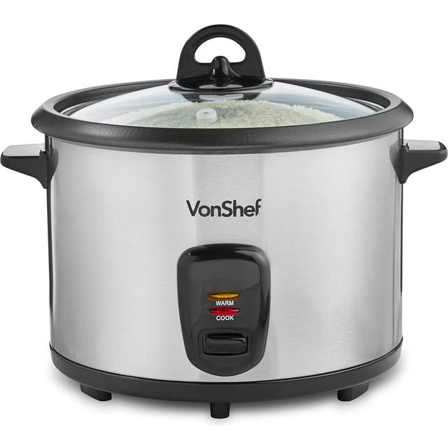 VonShef Rice Cooker - Silver (1,893ml)
