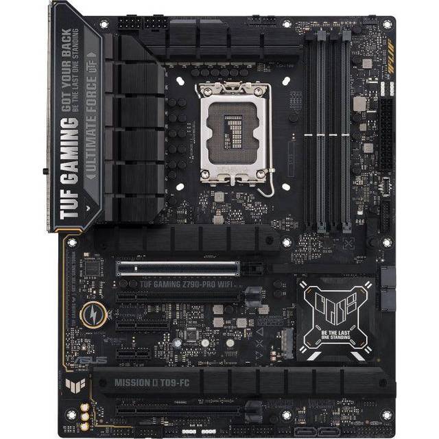ASUS TUF GAMING Z790-PRO WIFI Intel Z790 LGA 1700 moderkort, ATX DDR5, PCIe 5.0, 4 M.2-kortplatser, Intel 2, 5 GB Ethernet, Wi-Fi 6E, HDMI, DP, USB Type-C, Thunderbolt 4, AEMPII, AI överklockning, Aura