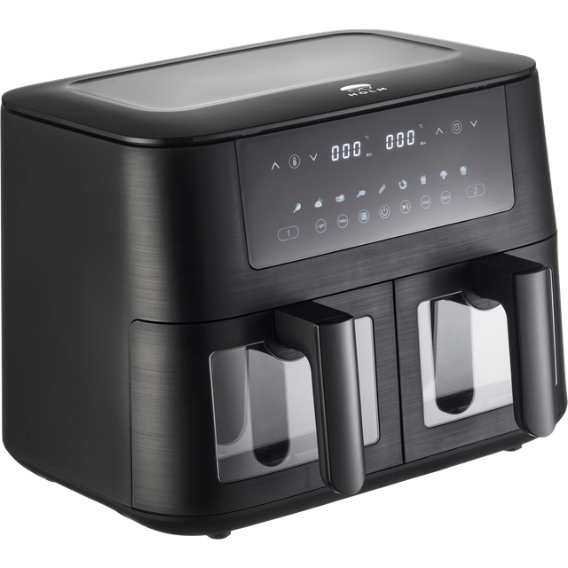 Claus Holm - HOLM Dobbelt airfryer 9 liter 2800 watt Mat sort