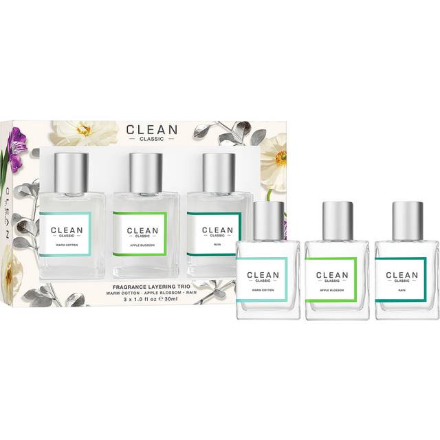 Clean Classic 3 Piece Gift Set: Warm Cotton - Apple Blossom - Rain 3 x Eau de Pa