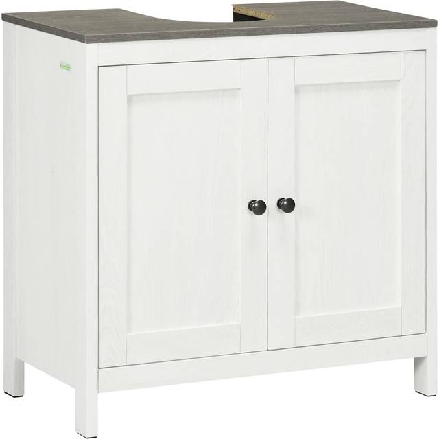 kleankin Bathroom Sink Cabinet - Freestanding Under Sink Cabinet Adjustable Shelf | TJ Hughes