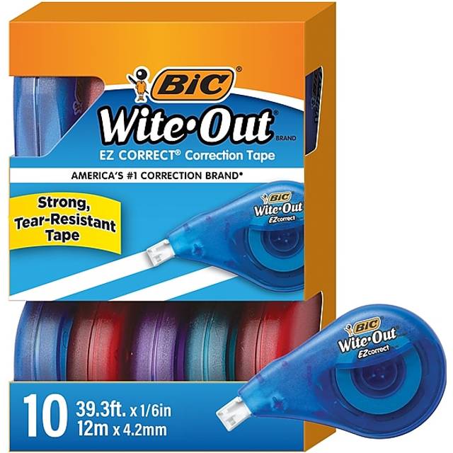 BIC Usa Inc BICWOTAP10 Bic Wite Out Ez Correct Correction Tape 10Pk