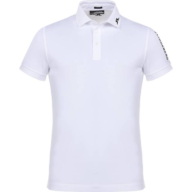 J LINDEBERG Mens Golf Tour Tech Reg Fit Polo - White, White, Size Xl, Men - XL