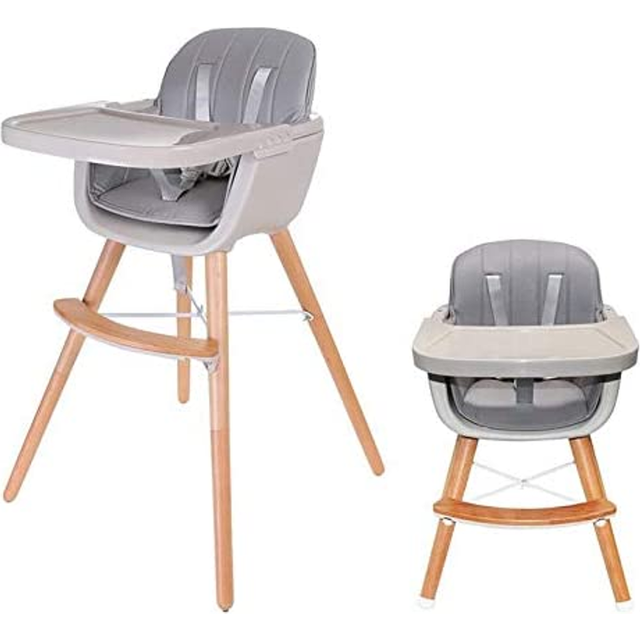 Callowesse Elata 3-in-1 Wooden Scandi Highchair - Grey