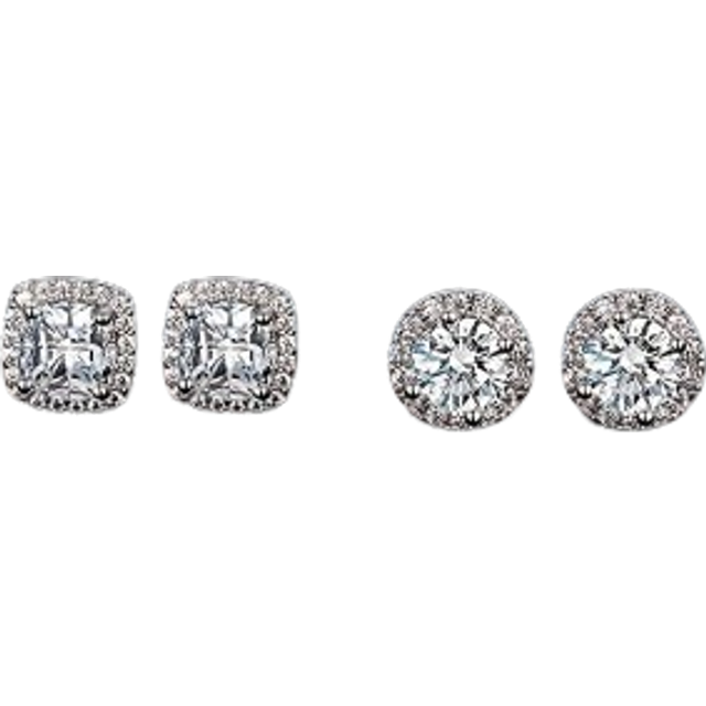 rakol 2pcs Ladies&#39; Stylish And Versatile Cubic Zirconia Decorative Earrings Suitable For Daily Wear