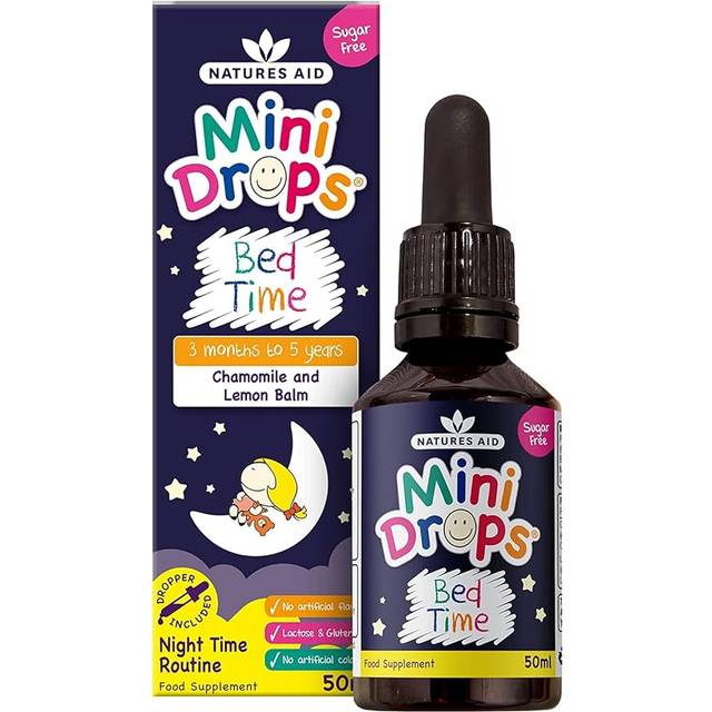 Natures Aid Mini Drops Bed Time (Chamomile & Lemon Balm) 50ml