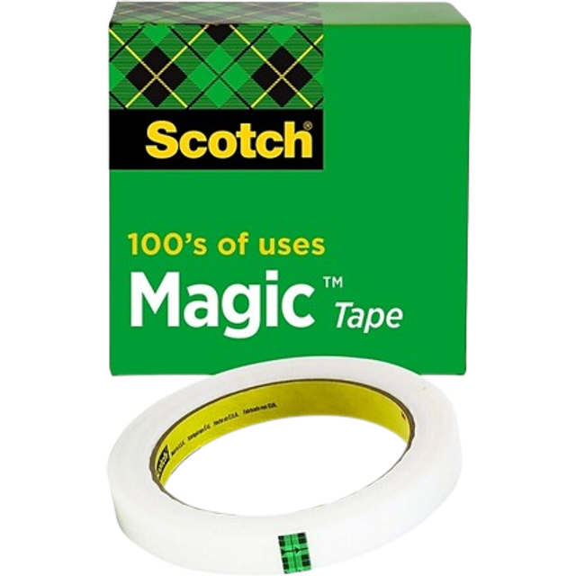 3M 810342592 Magic Office Tape  3/4&apos;&apos; x 72 Yards  3&apos;&apos; Core  Clear