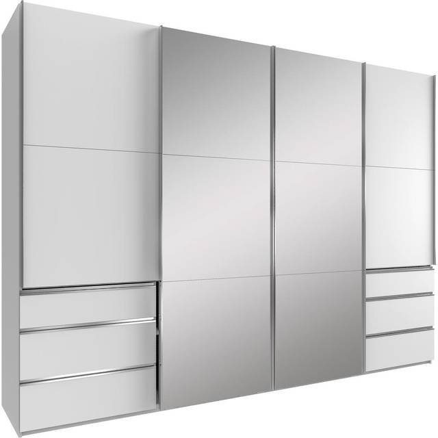 Aelia 4 Door Sliding Wardrobe - Clear (216cm H x 300cm W x 65cm D)
