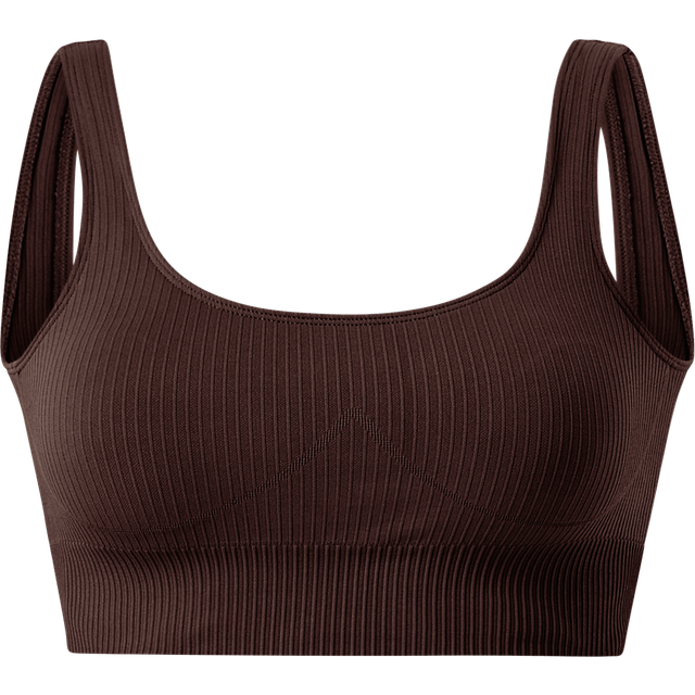 Aim'n - Sport-bh Ribbed Seamless Bra - Brun