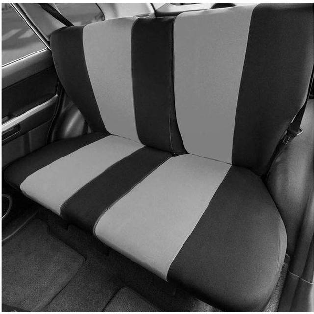 FH Group Car Seat Cover for Back Seat Cloth - Universal Fit Rear Seat Covers for Cars with Rear Split Bench  Car Seat Protector for Dogs and Kids  Car
