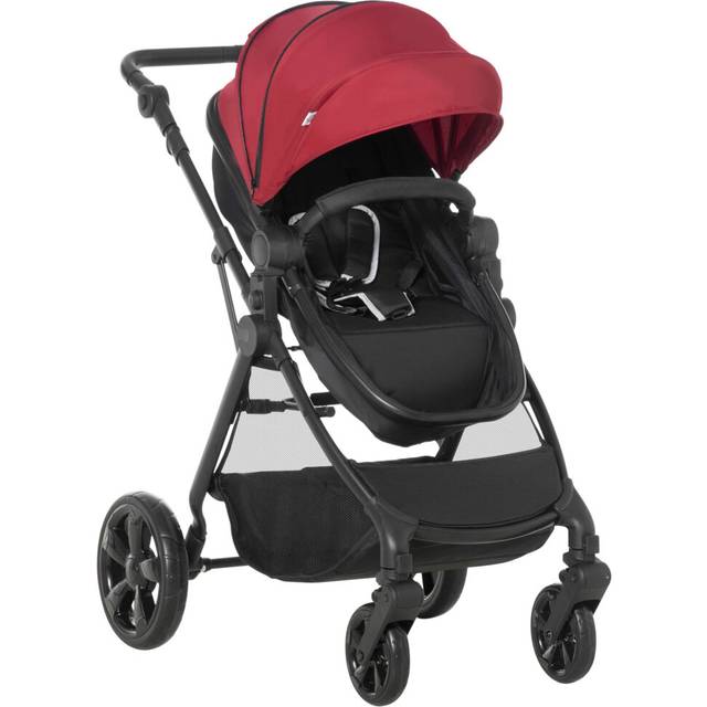 Homcom Two-in-one Foldable Pushchair Red, Red