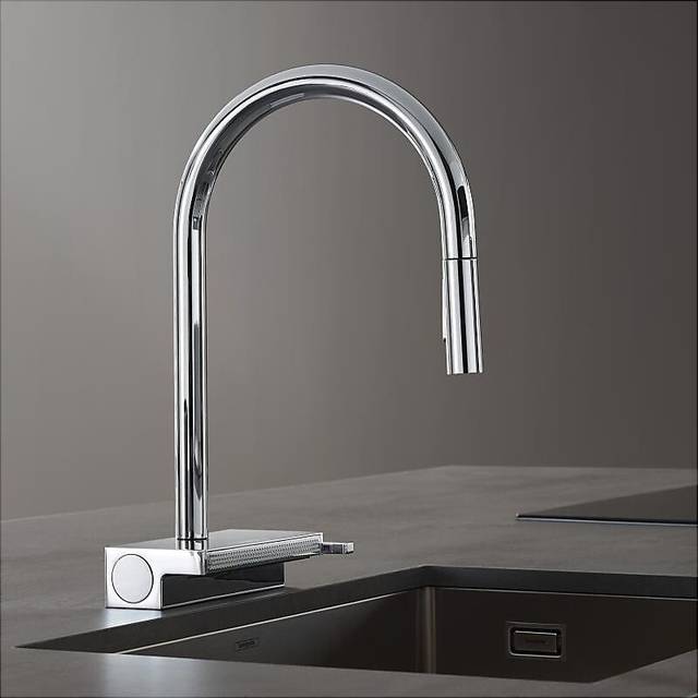 hansgrohe Aquno Select M81 - Köksblandare med utdragbar handdusch, med slangbox (sBox), 3 stråltyper, Kökskran med utloppshöjd 170 mm, Köksarmatur med svängbar pip, krom, 73831000