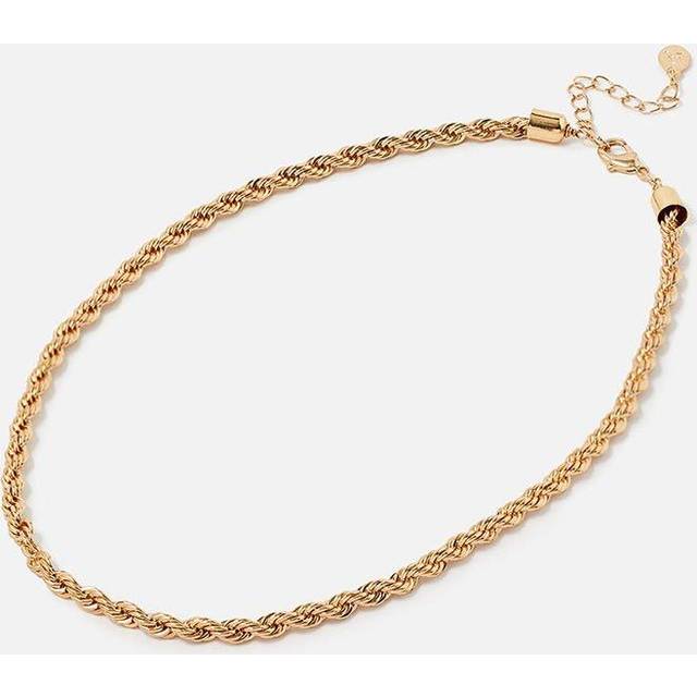 Gold Berry Blush Twisted Rope Necklace, Size: 40cm, Women's - Accessorize