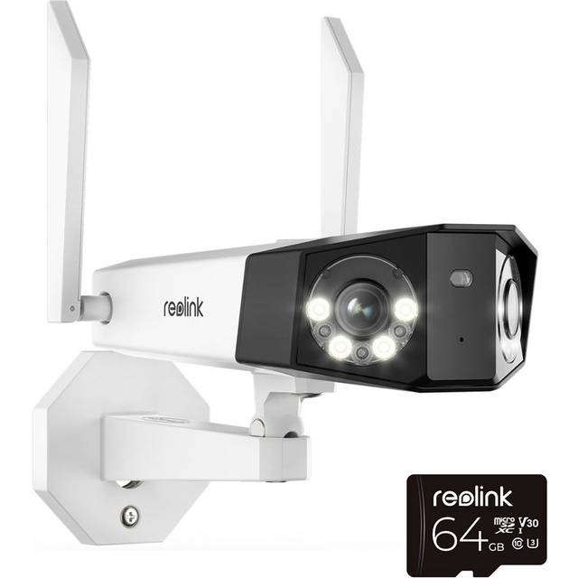Reolink 4K 8MP Dual-Lens with 180&#xB0; Panorama View 2.4/5GHz Wi-Fi Duo Camera with 64GB SD Card