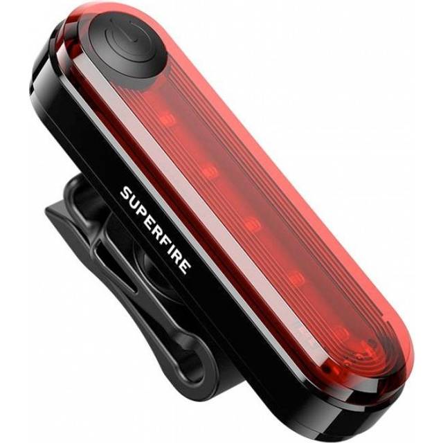 Superfire uppladdningsbar, vattentät och lätt cykellampa - 2000mAh - 120m