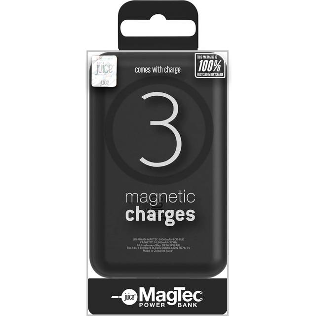Juice JUI-PBANK-MAGTEC-10000MAH-ECO-BLK-ARG Wireless charging Black