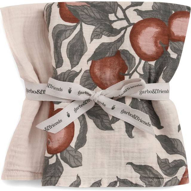 Garbo & Friends - Pomme Muslinfiltar 2-pack 60x60 Cm - Röd
