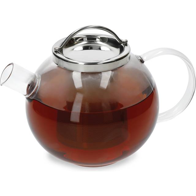 La Cafetire Darjeeling Loose Leaf Glass Teapot with Infuser - Clear - Yellow