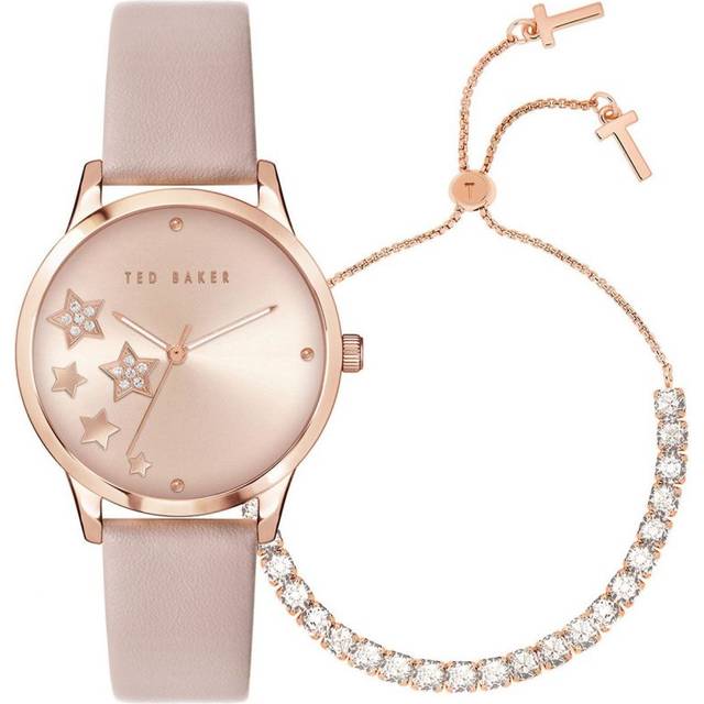 Ted Baker Ladies Fitzrovia Stars Stainless Steel Pink Watch BKGFW2218