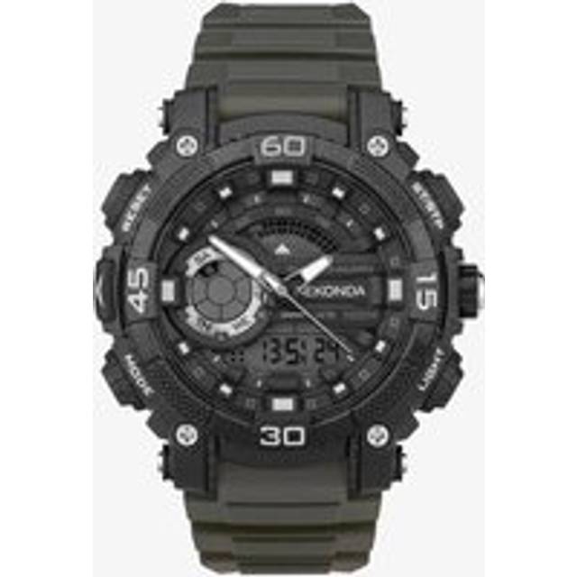 Sekonda Malvern Dark Grey Rubber Digital Watch 30168 - Black