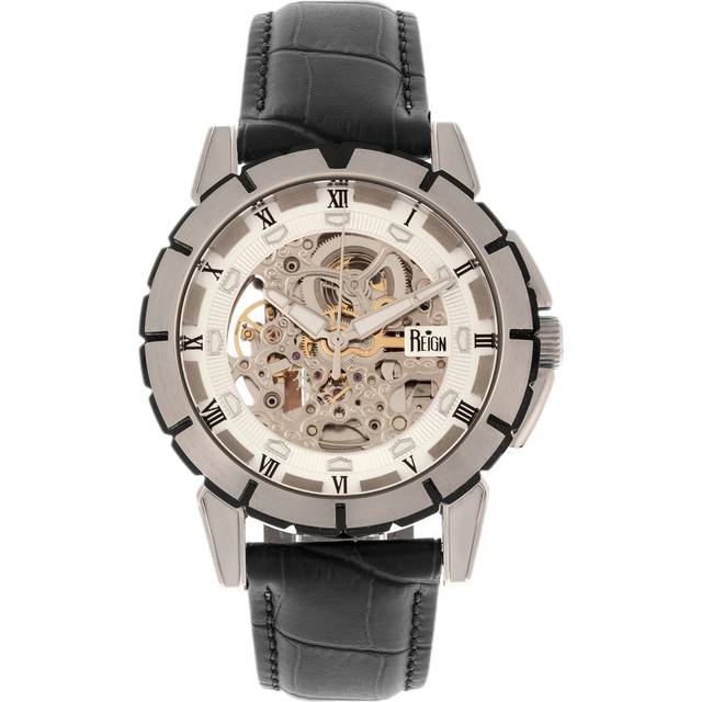 Philippe Automatic Skeleton Leather-Band Watch - White - One Size