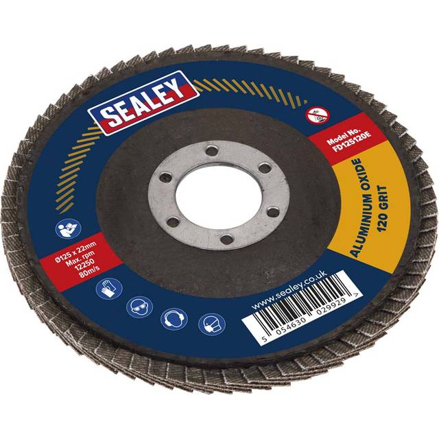 Sealey Aluminium Abrasive Flap Disc 125mm 120g